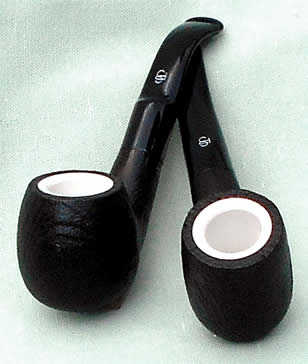 Lorenzo Meerschaum-lined Briar Pipe Brown Black Sandblast
